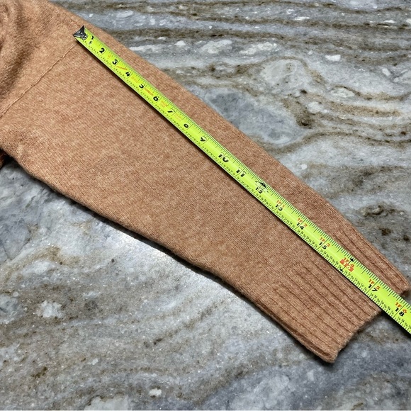 Universal Standard Melissa High Low Pullover Wool Mohair Knit Sweater Camel Tan - Picture 9 of 13